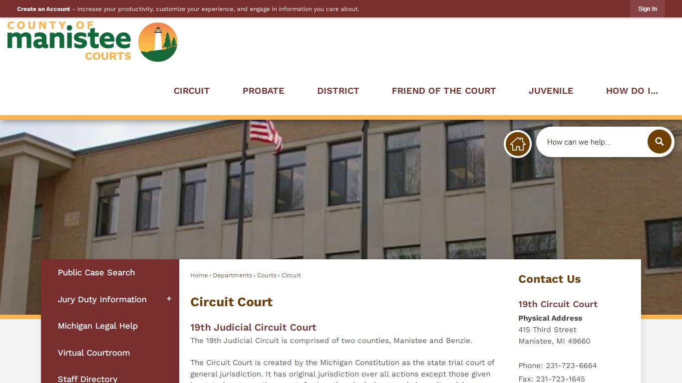 Circuit Court | Manistee County, MI